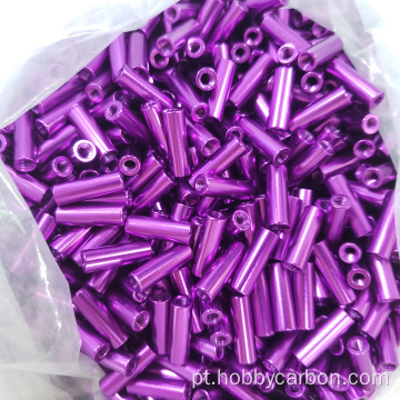 Espaçador de alumínio redondo roxo M3x15mm para o quadro do FPV